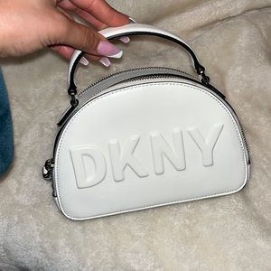 Small top handle white DKNY bag In great condition
